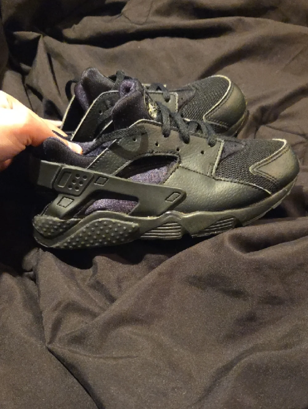 Nike Kids Black and Dark Gray Athletic Sneakers